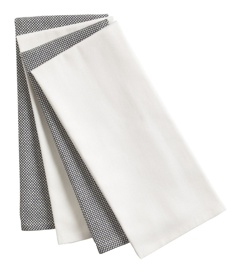 All-Purpose Cotton Kitchen Towels, Grey, 4-pk A2322
