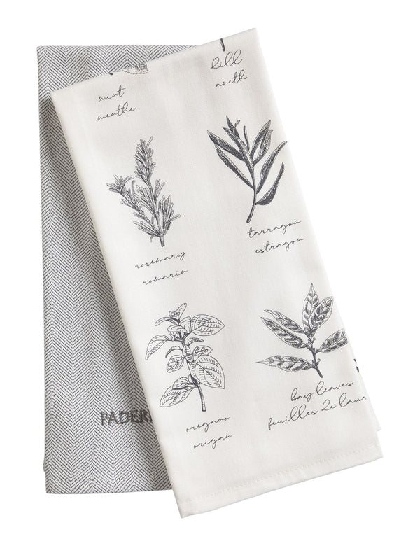 All-Purpose Vegetable-Print Cotton Kitchen Towels, 2-pk Q2451