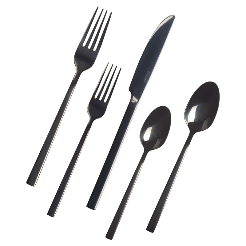 Belvedere Stainless Steel Flatware Set, Serves 4, 20-pc, Black H8451