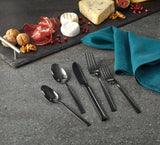 Belvedere Stainless Steel Flatware Set, Serves 4, 20-pc, Black