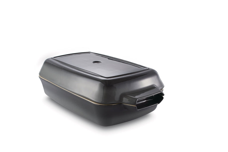 Ceramic Roaster Set, Grey, 15 x 8.5-in, 2-pk S0714