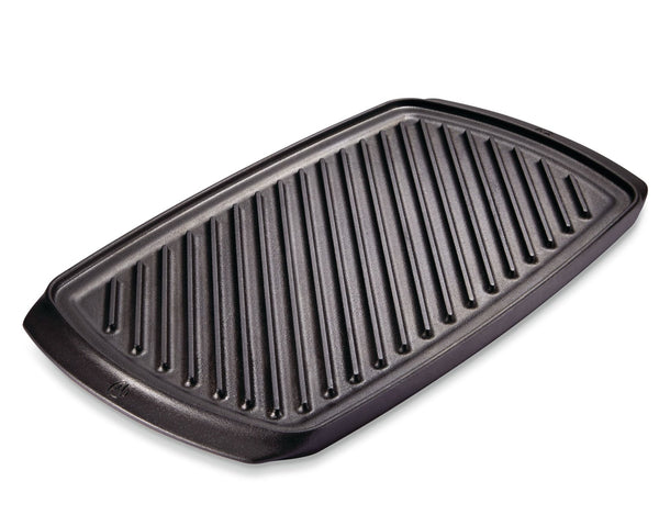 Signature Cast Iron Reversible Grill & Griddle, BBQ & Oven Safe, Black, 20-in x 10-in V5191