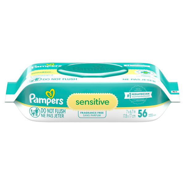Sensitive Baby Wipes 1X Pop-Top, 56 Count C1529