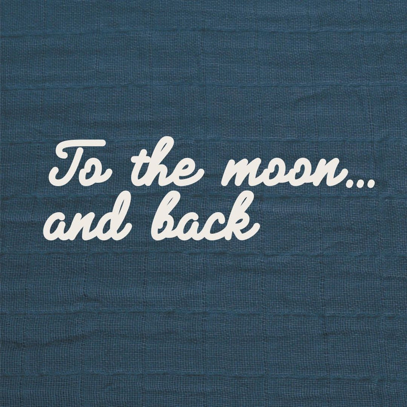 Cotton Muslin Baby Swaddle Blanket, Navy I9910