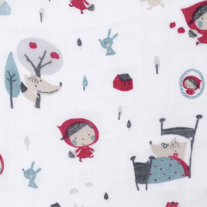 Cotton Muslin Baby Swaddle Blanket, Riding Hood B0368