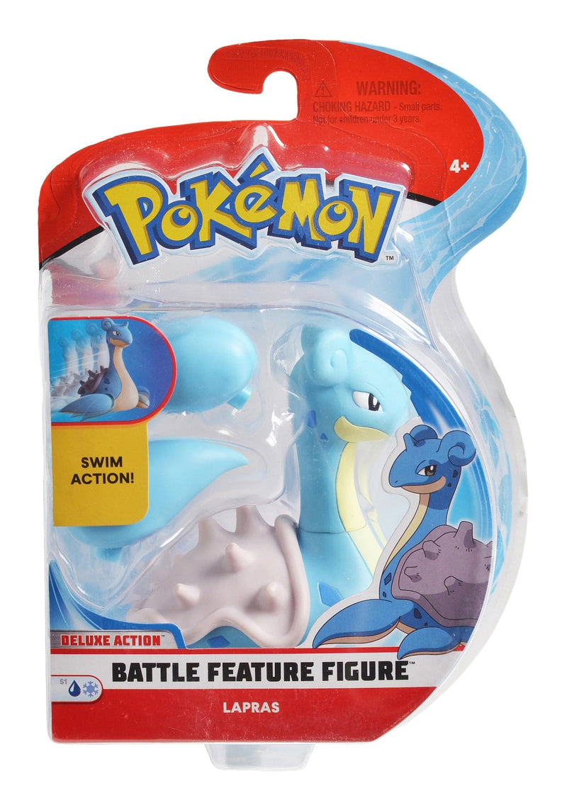 Battle Feature Figure Toy Set, Assorted (Ash & /Bewear/Decidueye/Lapras), Ages 4+ N0210