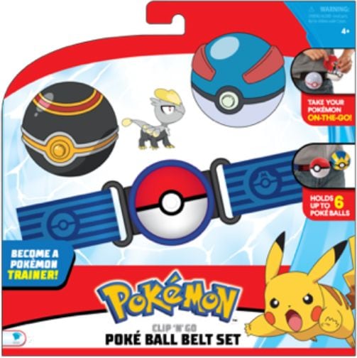 Clip 'N' Go Poké Ball Belt Set With 2-Inch Action Figure & Balls, Assorted, Age 4+ U2206