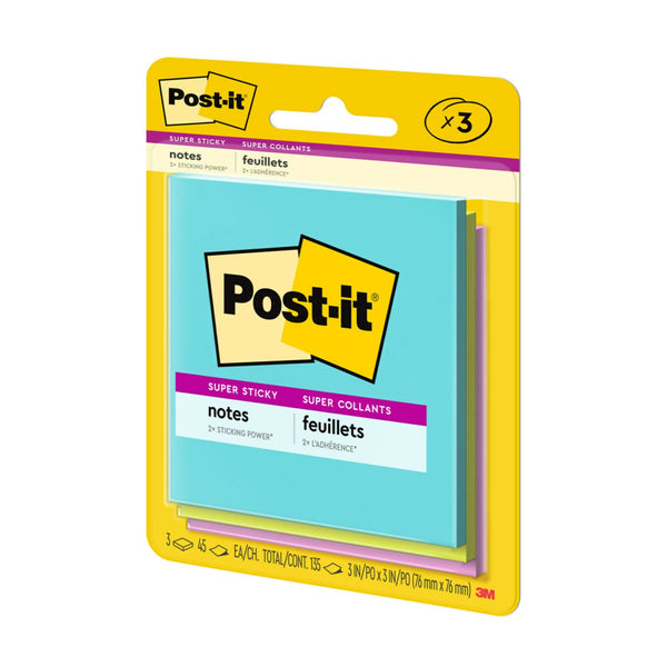 Super Sticky Notes Supernova Neons Notes, 3-pk W9303