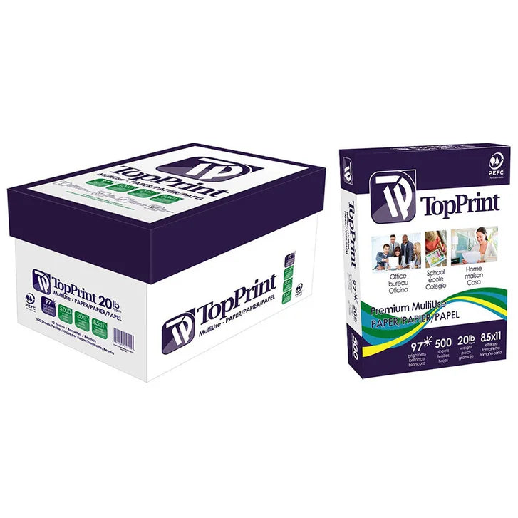 Premium Multi-use Top Print Paper, Letter, 8.5 in. x 11 in., 97 Bright, 20 lb. A0931