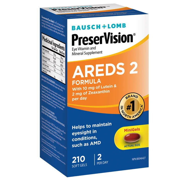 PreserVision Eye Vitamin and Mineral Supplement AREDS2, 210 Softgels K2624