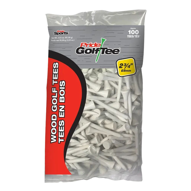 Pride Biodegradable Hardwood Golf Tee, 2-3/4-in, 50-pk, White M7179