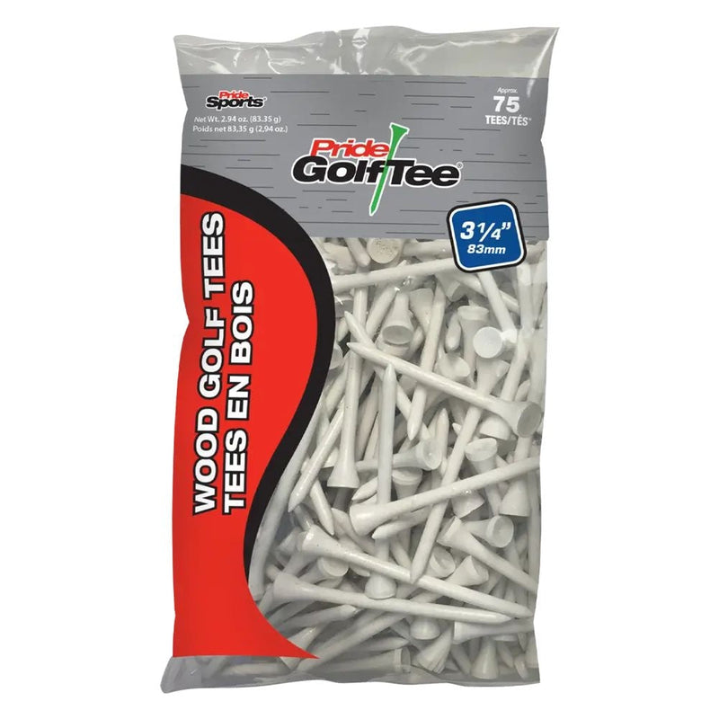 Pride Biodegradable Hardwood Golf Tee, 3-1/4-in, 50-pk, White J9587