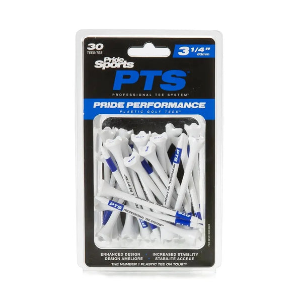 Pride Performance Plastic Golf Tee, 3-1/4-in, 30-pk, White N1777