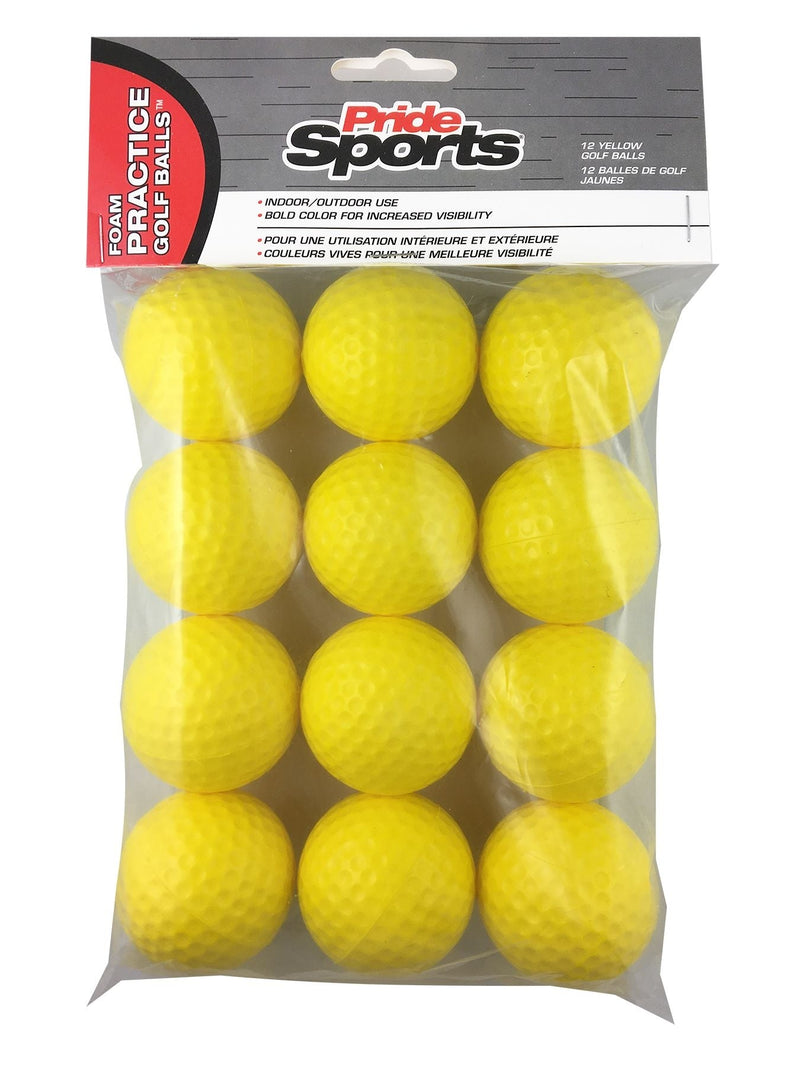 Foam Practice Golf Balls, 12-pk, Yellow I8100