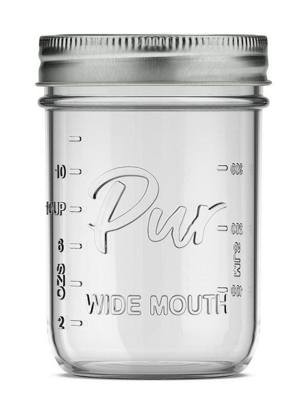 Mason Wide Mouth Canning Glass Jar with Lid & Band, 16-oz/473-mL, 12-pk F0078