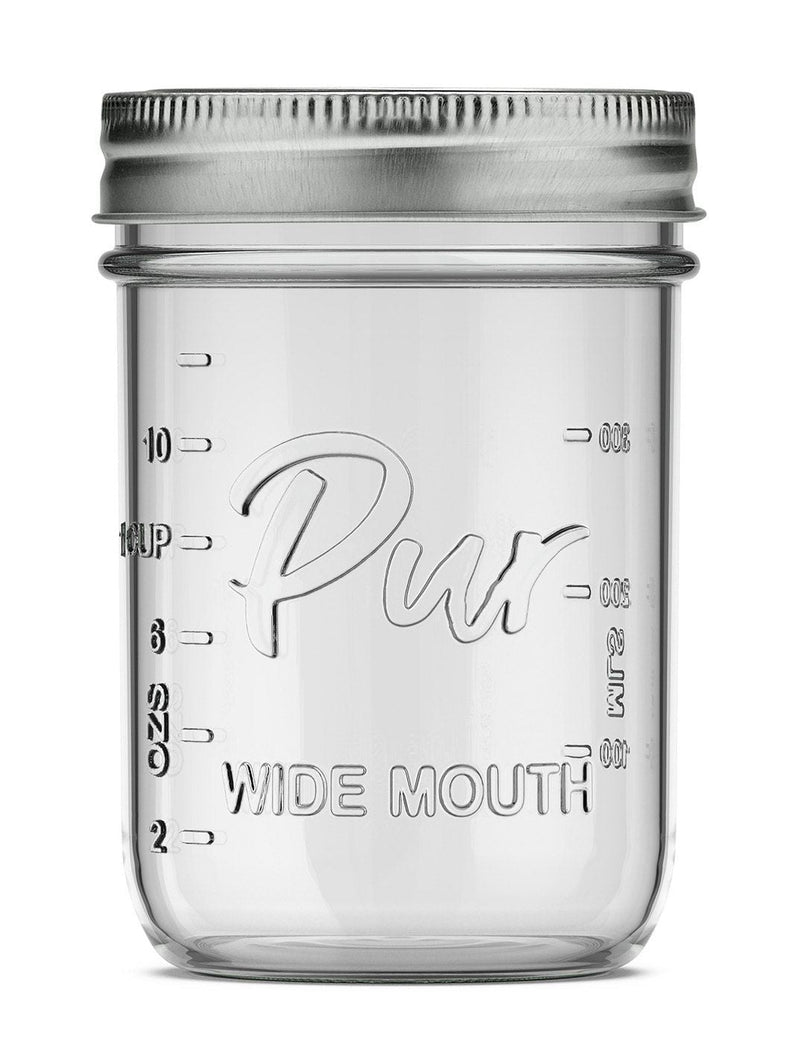 Mason Wide Mouth Canning Glass Jar with Lid & Band, 16-oz/473-mL, 12-pk F0078