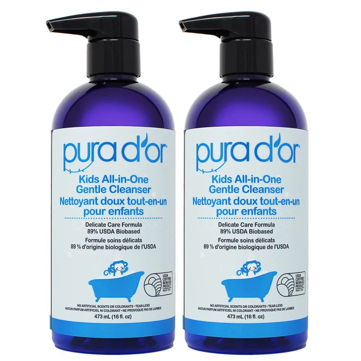 Pura D'or Kids All-in-One Gentle Cleanser, 2 x 473 mL M4572