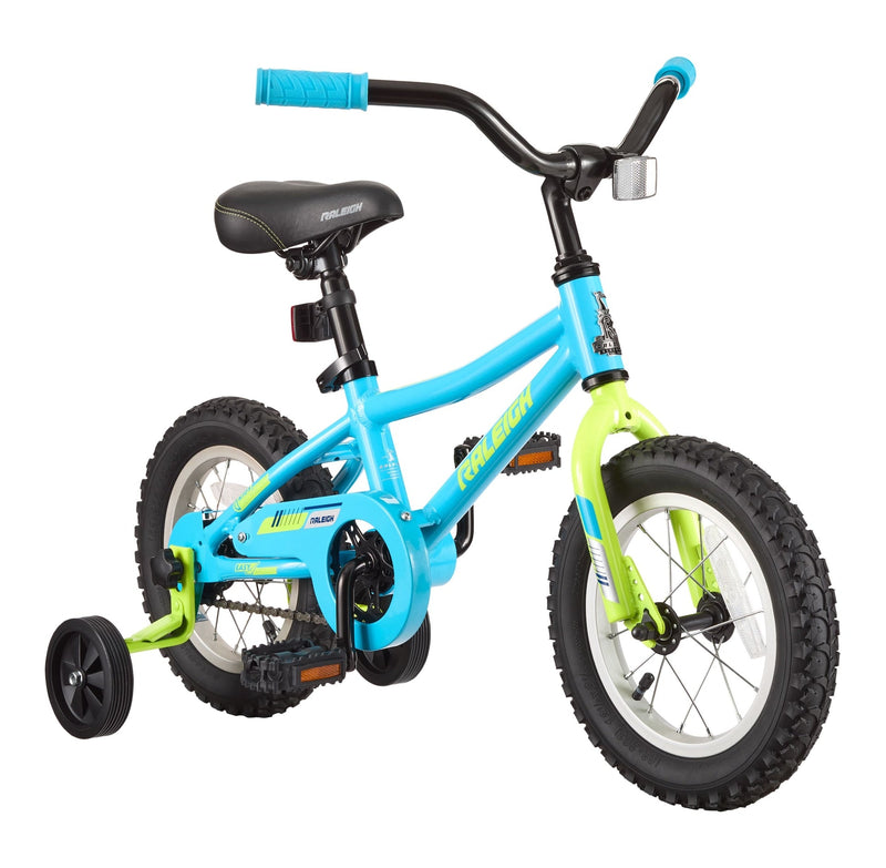 Vibe Lightweight Kids' Bike with Training Wheels, 12-in, Blue A6702
