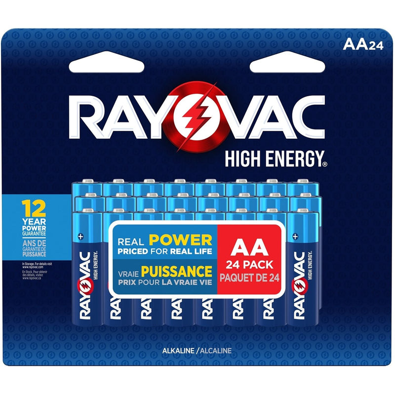 HIGH ENERGY AA Alkaline Batteries, Long Lasting, All Purpose, 24-pk C7672