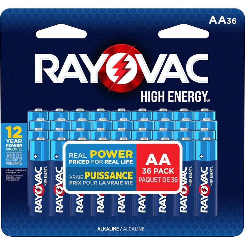 HIGH ENERGY AA Alkaline Batteries, Long Lasting, All Purpose, 36-Pk L4209