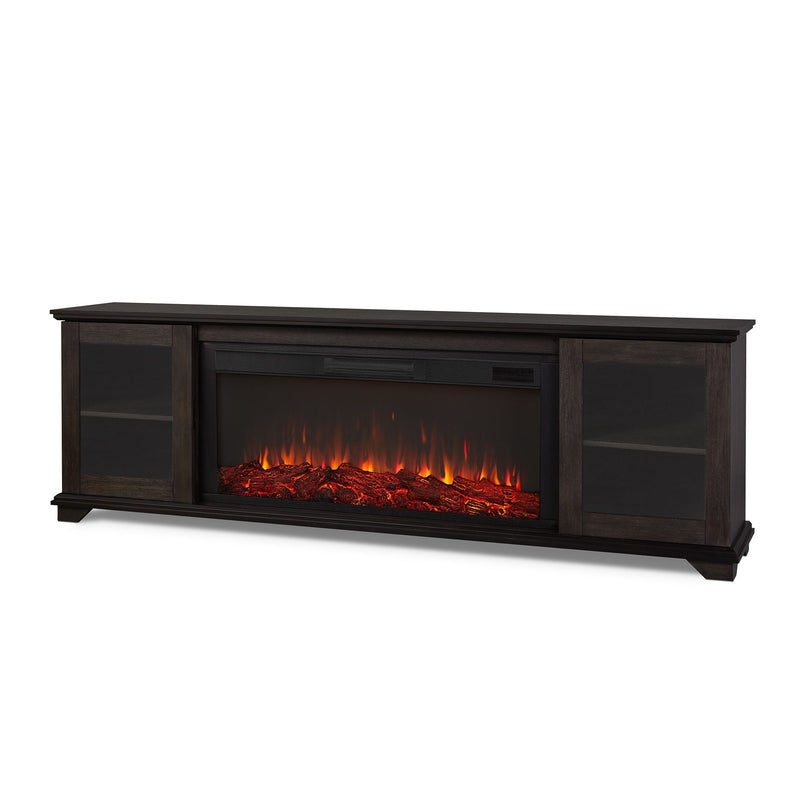 Benjamin Landscape Electric Fireplace TV Stand, 81-in, 1500W, Includes Remote Control, Weathered Wood Y2118
