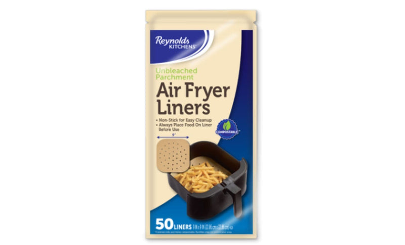 Kitchens Unbleached Non-Stick Air Fryer Liners, 50-pc W5475
