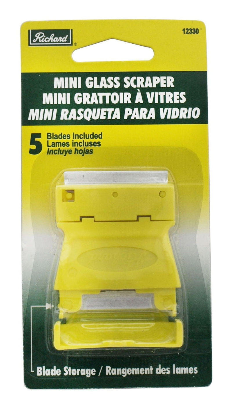 Mini Glass Scraper with Single Edge Razor Blades, 6-pc D0017