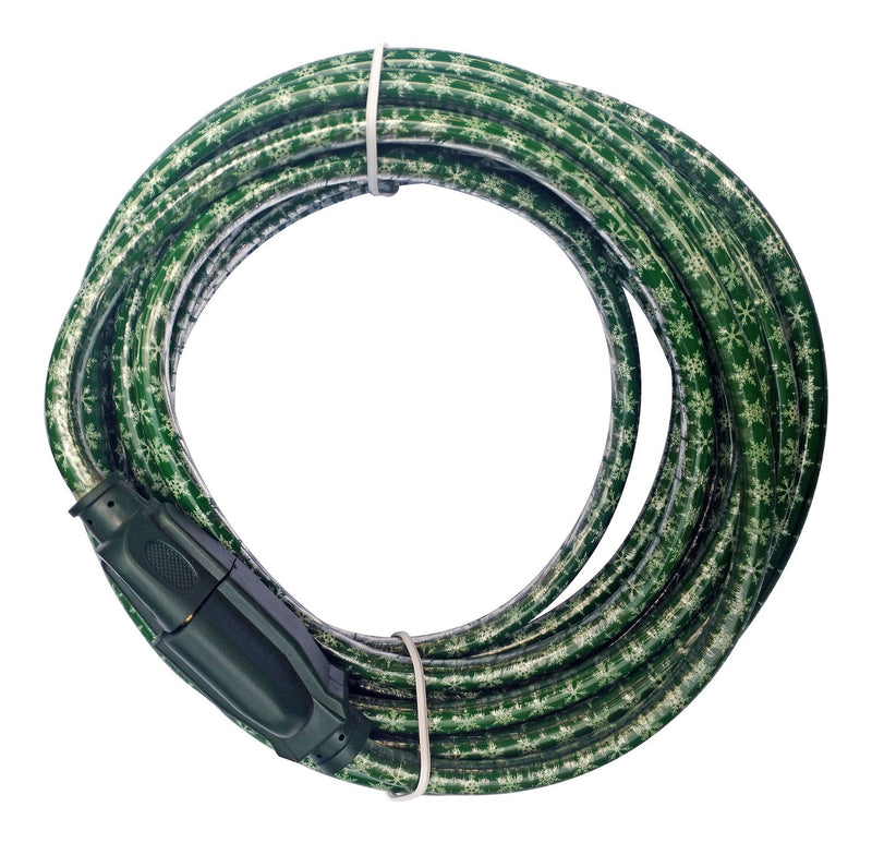 1-Outlet Green Extension Cord with Snowflake, 7.5-m A2380