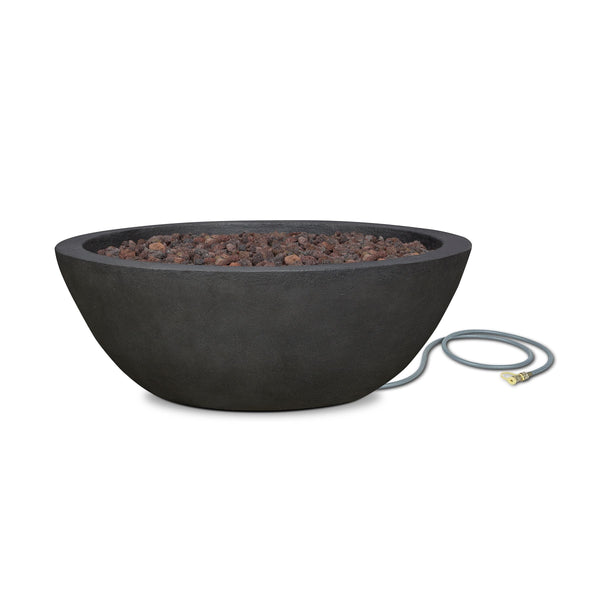 Riverside Round Concrete Gas Fire Pit in Shale, 36-in W1950