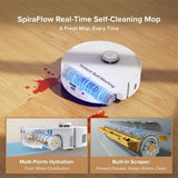 Roborock Qrevo Curv 2 Flow Robot Vacuum & Mop featuring 20,000 Pa suction, a 220 RPM roller mop, and advanced LiDAR navigation.
