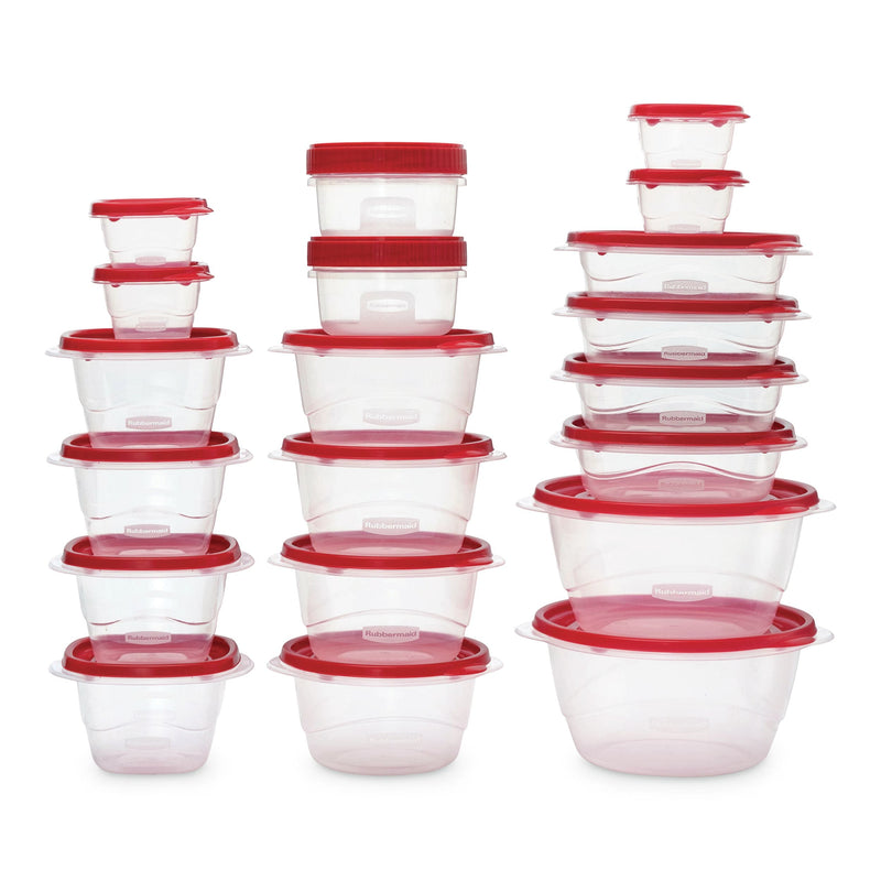 TakeAlong Rectangle Plastic Food Storage Container Set with Quik Clik Seal Lid, 40-pc B1419