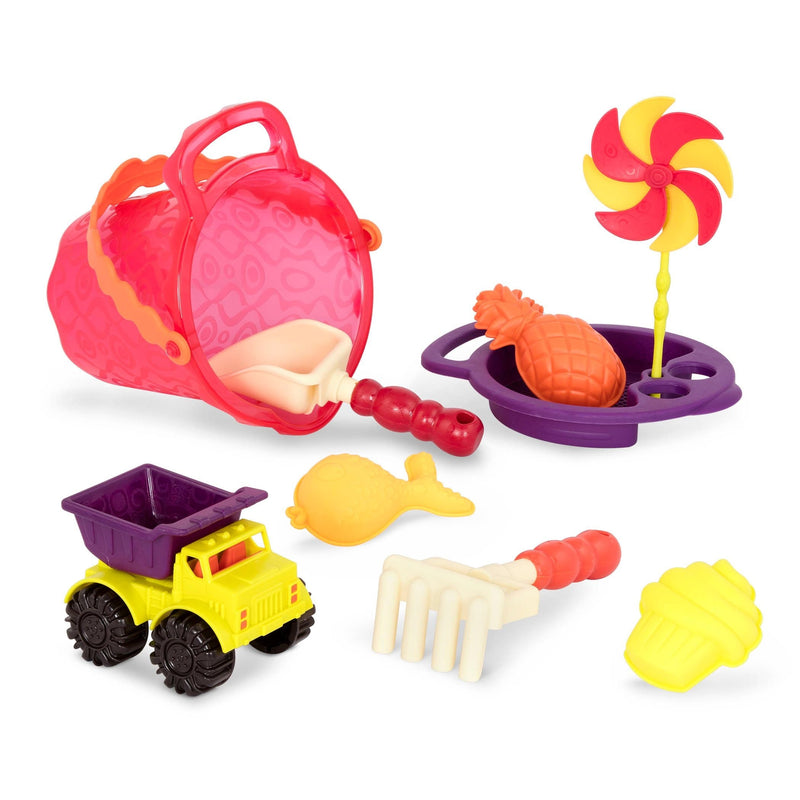 Sands Ahoy! Outdoor Beach Sand Playset with 9 Beach Accessories, Bilingual, 9-pc R9780