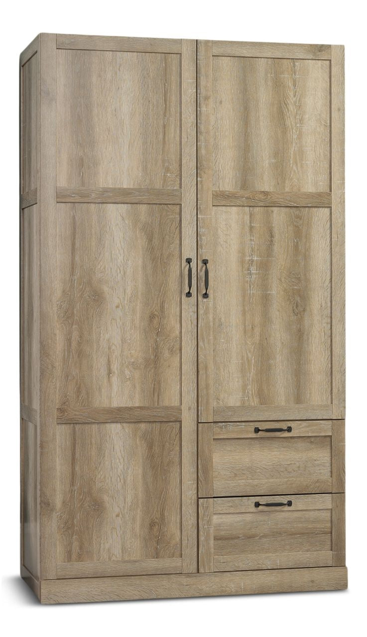 2 Door 2 Drawer Wardrobe, Oak M976