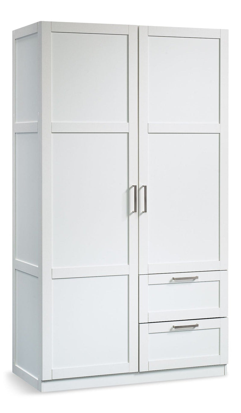 2 Door 2 Drawer Wardrobe, White L0697