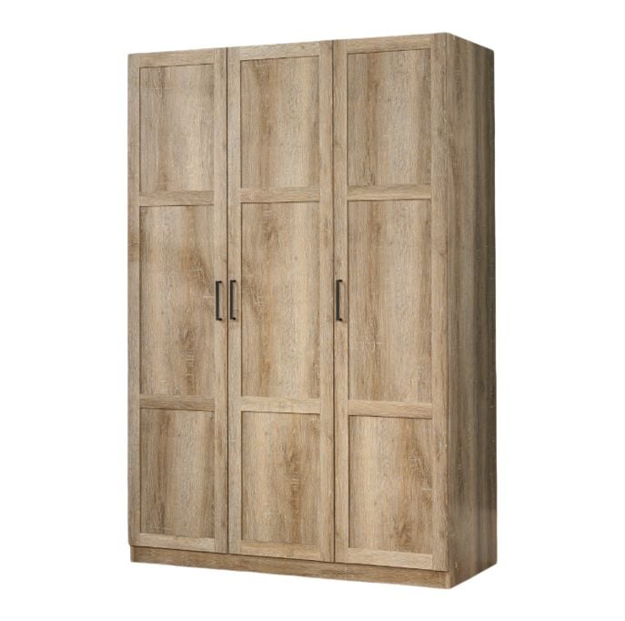 3 Door Wardrobe, Shaker Oak U5538