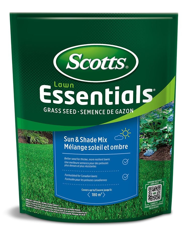 Lawn Essentials Sun & Shade Grass Seed Mix, Weed-Free, 1-kg F3040