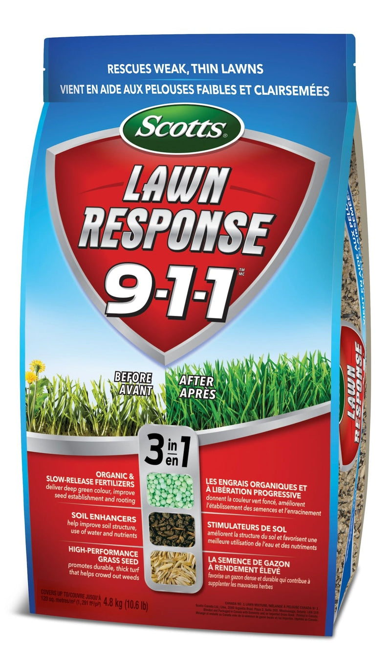 Lawn Response 3-in-1 Grass Seed & Fertilizer Mix, 9-1-1, 4.8-kg R6751