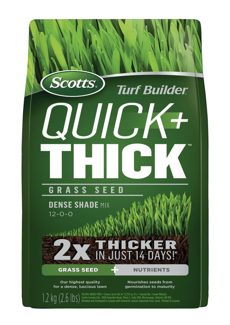 Turf Builder Quick + Thick Grass Seed Dense Shade Mix, 12-0-0, 1.2-kg E9246