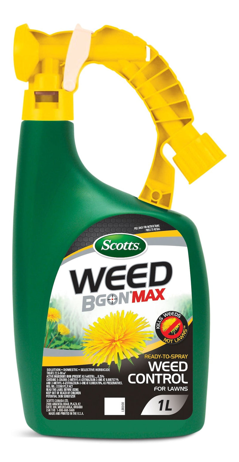 Weed B Gon MAX Ready-to-Spray Weed Control/Killer Concentrate, Herbicide for Lawns, 1-L Z0538