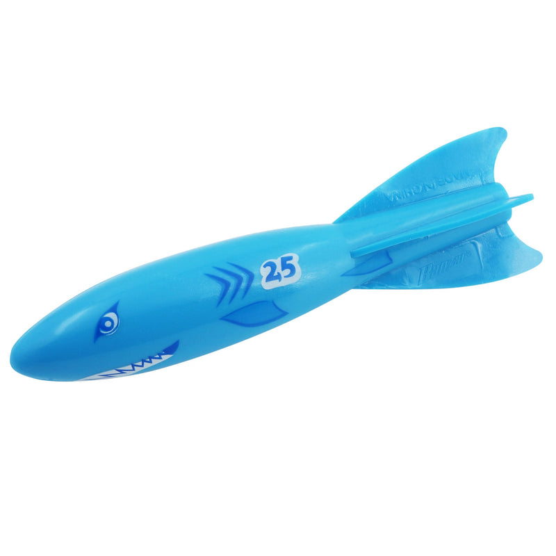 Shark Torpedo Beast Underwater Pool Diving Toys, Multi-Coloured, Assorted, 4-pk, Ages 3+, for Beach/Pool Fun Activities X8122