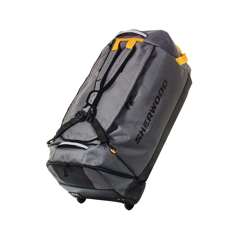 Convertible Hockey Bag with Backpack Straps, Wheeled, Senior, Grey, 34-in K4777
