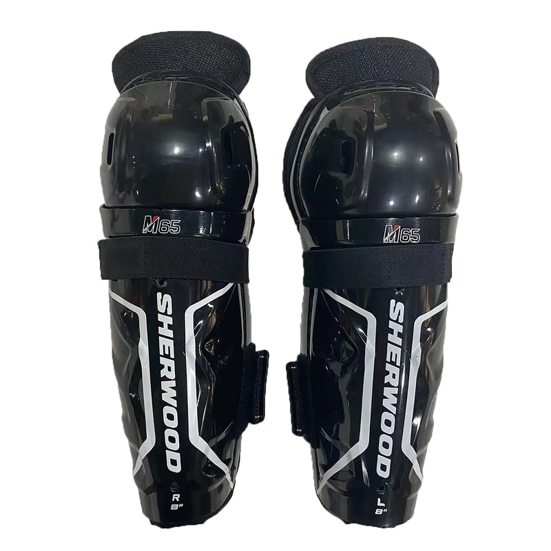 Rekker M65 Hockey Shin Guards, Youth, Black, Assorted Sizes F5634