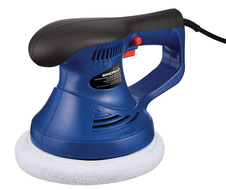 Brushed Corded Bonnet Random Orbit (Dual Action) Palm Grip Polisher & Waxer Kit, 8-in S6041