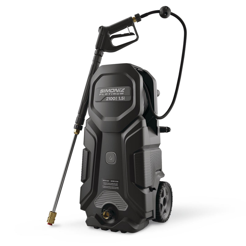 Platinum 2100 PSI 1.5 GPM Corded Cold Water Wheeled Brushed Electric Pressure Washer with Foam Blaster L645