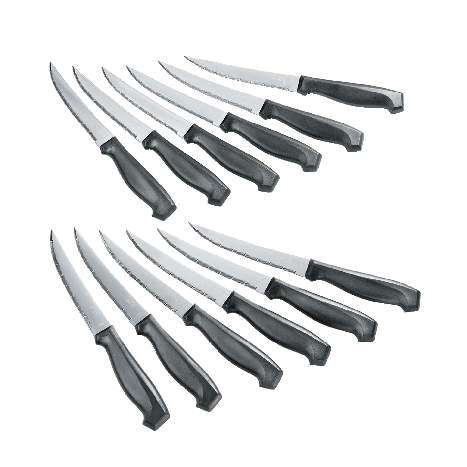 Stainless Steel Laser Steak Knife Set, Dishwasher Safe, 12-pc R1214