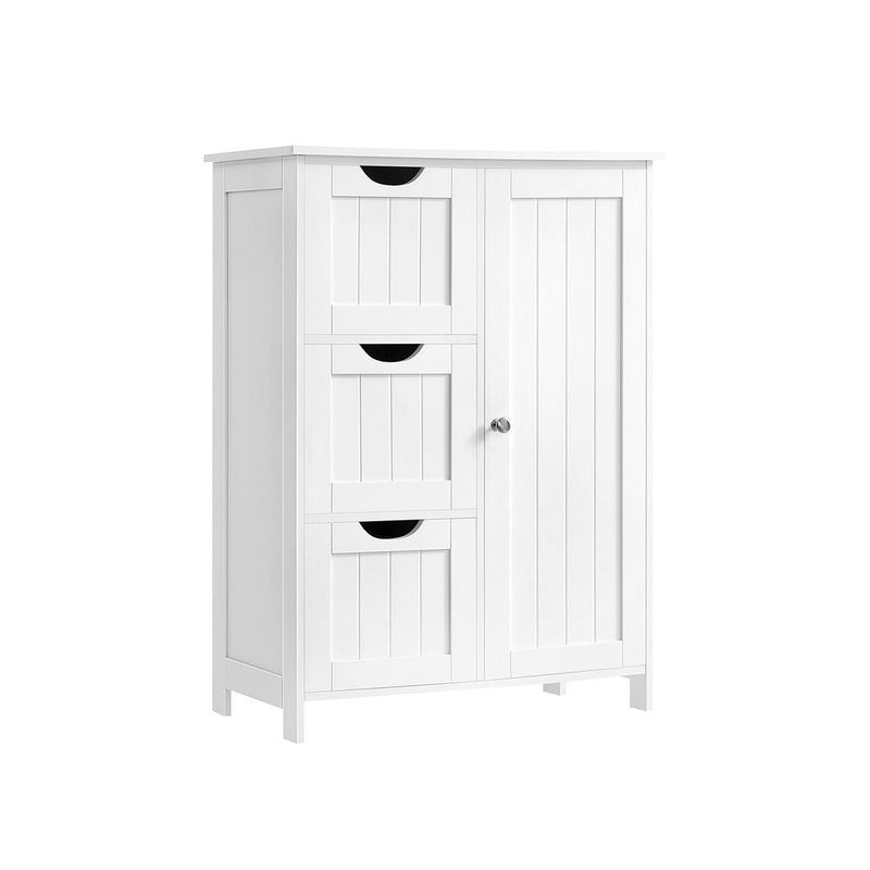 3-Drawer White Home Cabinet with Adjustable Dividers U6767