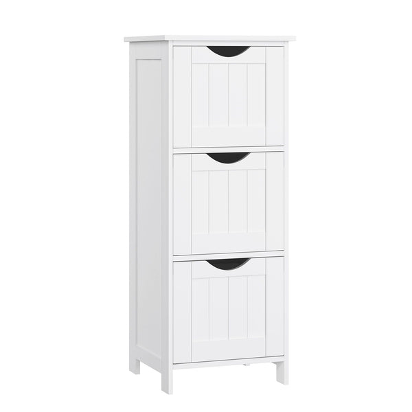 Home White Freestanding Cabinet with 3 Drawers H3557