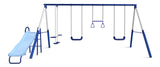 Arcadia Star Kids' 5-Station Burst Metal Swing Set Combo with Slide