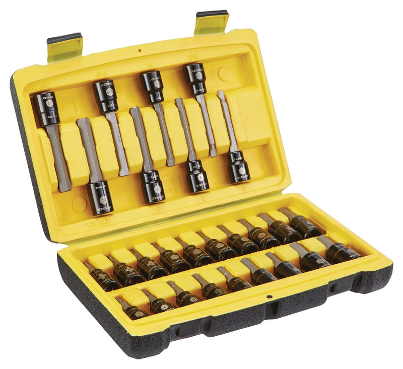 Professional Grade Black Chrome Hex Bit Socket Set, 27-pc, SAE/Metric T6621