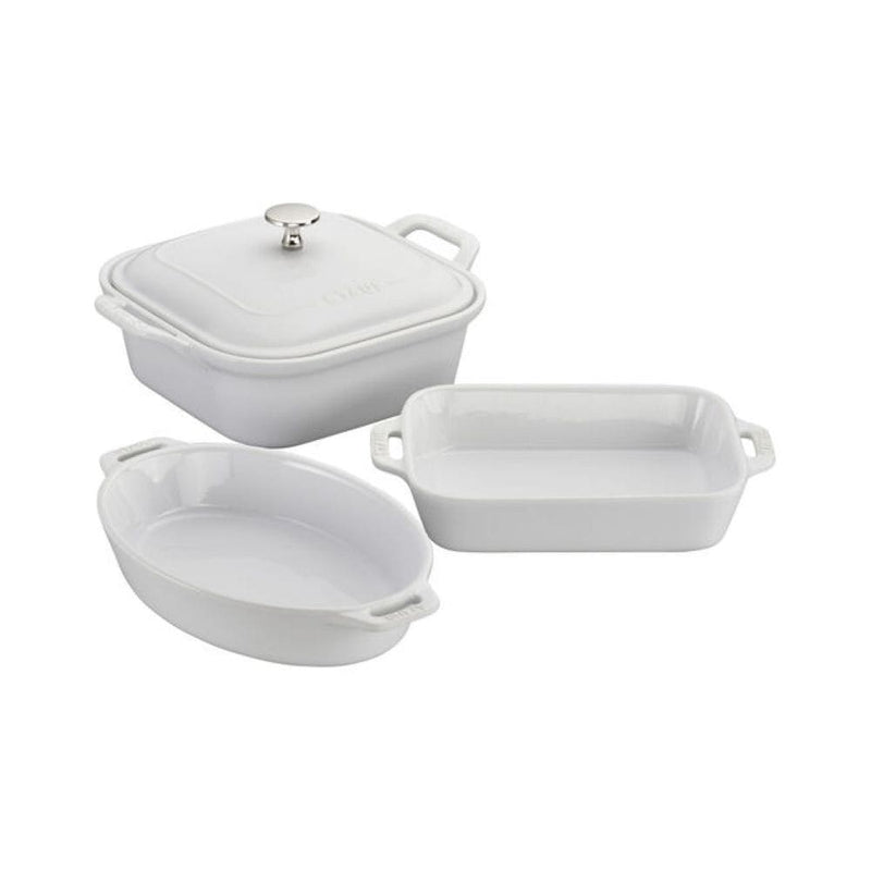 White Non-Stick Ceramic Mixed Baking Set, 4-pc A8939